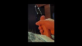 I jerked off my friend, he pissed himself and cum