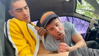 Straight Dude Isra Hell Agrees To Bang Latino Driver Jonas Matt And Take His Cock After - SayUncle
