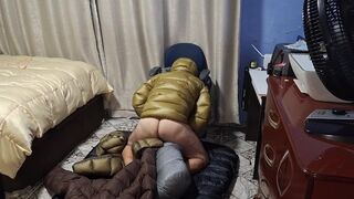 Cum Puffer jacket Fetish