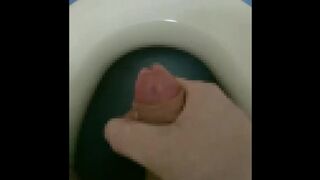 Handsome Japanese subjective masturbation! A large amount of semen is fired on the toilet bowl! 03