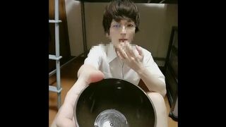 Handsome glasses boys shoot continuously with continuous masturbation after ona ban! 039