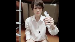 Handsome Japanese lotion masturbation! Massive ejaculation from a slimy dick! 024