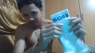 MY SOCKS COLLECTION FEET FETISH BIG COCK