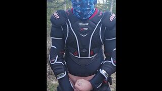 Public Masturbation in hockey gear