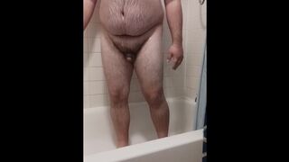 Daddy in a shower