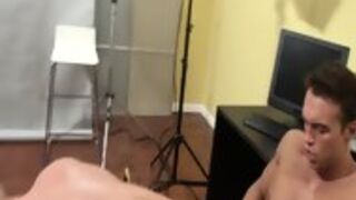 Two Muscled Studs Banging A Submissive Nerdy Gay