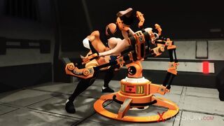 Cyber Fuck Machine In Action! Sexy Shemale Plays With Super Busty Girl