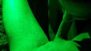 While sex sauna cruising young twink found a juicy dick in a neonlight room to suck the cum out