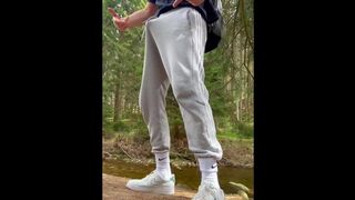 Straight Polish - German Master jerking off jerk mutual masturbation Deutsche cum cumshot public