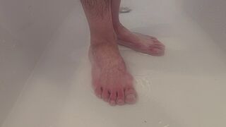 Padel Paddle Straight Edge Feet Puddle Splash Dangling Close Up Cock Twink Shorties
