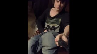 jerking off in the chair
