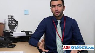 Bondage Sex Games For A Kinky Gay Threesome At An Office Meeting.