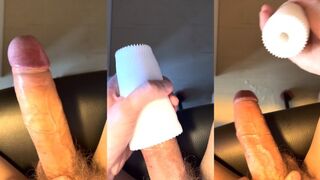 4K POV cumming four times in a row using Tenga 3D. Multiple ruined orgasms