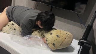 Students have sex on the futon for the last time, and get covered in sperm.