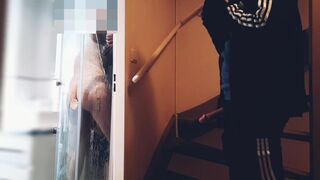 straight roommate caught secretly jerk off while hot guy fuck himself under shower