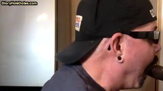 Gloryhole BJ Gaydaddy Gets Fucked By Black Cock In Closeup