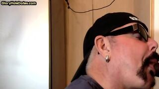 Gloryhole Homemade Gaydaddy Sucking Black Dong In Closeup