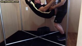 Deepthroating Mature Gay Fucked In Sling In Homemade Anal