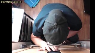 Gloryhole BJ DILF Barebacked In Butt In Homemade Anal Sex