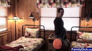 Stepdad And Stepgrandpa Spitroast Curious Teen Bareback