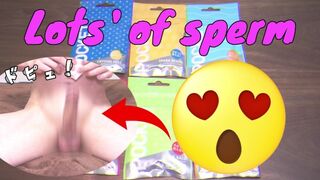 Japanese teens ejaculate in large quantities. I used a sex toy to get a lot of sperm