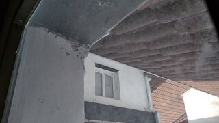 The Dirty Gets His Cock In The Elevator, Goes Up To The Neighborhood Cabin, Runs Spying A Window