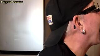 Mature Gay Cocksucker Sucks Cock In Gloryhole At Home