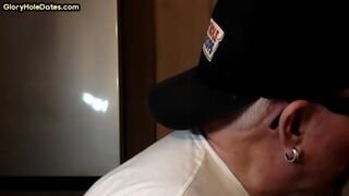 Gloryhole Gaydaddy Sucks Hard Dick In Amateur Closeup BJ