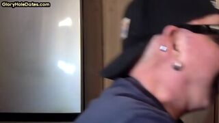 Gloryhole BJ Gaydaddy Sucks Hard Dick In Homemade Sex