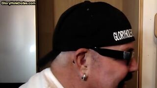 Gloryhole BJ DILF Spoils Cock In Homemade Closeup Sucking