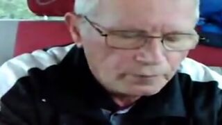 Older Man Cruise In Car