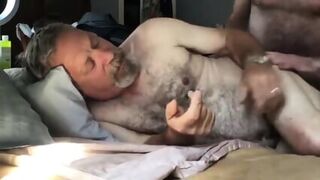 Mature Gay Daddy Barebacks His Hunk Lover