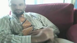 Amateur Bear Daddy Jerks Off In Suit