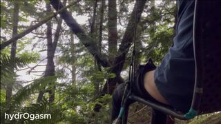 Found a Swinging Chair in the Woods