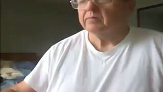 Mature Daddy Strokes His Big Cock On Webcam