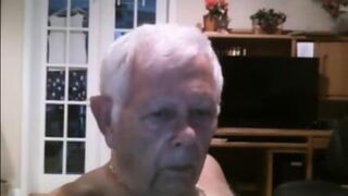 Fat Daddy Strips And Strokes On Webcam
