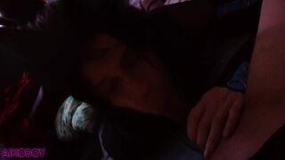 Cute femboy gives boyfriend a blowjob