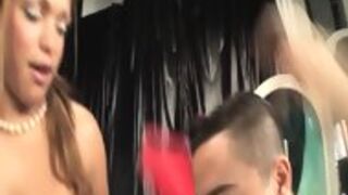 Ebony Tranny Jizzes Dude