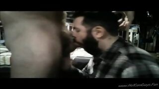 Bearded Guy Gets Facefucked And Swallows Cum
