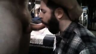 Big-Cock Bear Amateur Gets A Face Full Of Cum