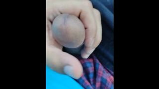 Almost caught Teasing my cock in public