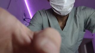 very hot straight nurse dancing and jerking off