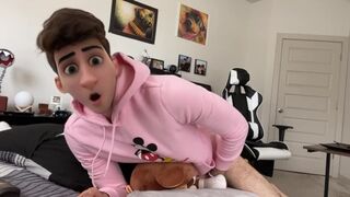 Cartoon Anime Boy Humps Pillow and Masturbates