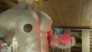 Dawn Heart anthro horse muscle growth animation