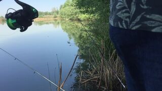 Pulled out a hot powerful cock in public