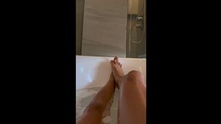 Boyfriend Feet Tease in the Bath Wet Legs, Soles & Relaxing POV Hot BOY Foot Fetish