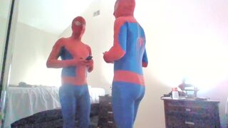 Spiderman Spandex Costume Cosplay Lycra bedroom solo.