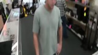 Gay Pawnshop Spycam Action With Straight Jock