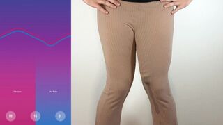 Massive cock hands free cumshot in pants