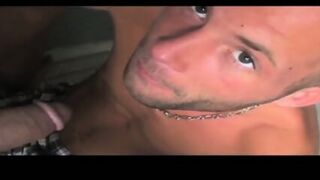 Cum-Eating Amateur Hunk Blowjob